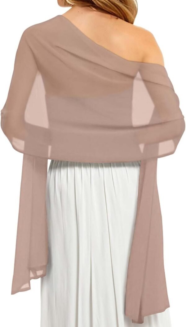 Women Shawls and Wraps for Evening Dress Chiffon Scarf Sheer Cover Up | Dress Cover Up Formal,Wedding Cape,Bridal Party Poncho,Elegance Scarves Shall Shaw Capelet