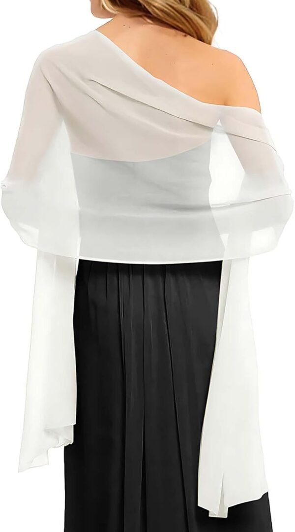 Women Shawls and Wraps for Evening Dress Chiffon Scarf Sheer Cover Up | Dress Cover Up Formal,Wedding Cape,Bridal Party Poncho,Elegance Scarves Shall Shaw Capelet