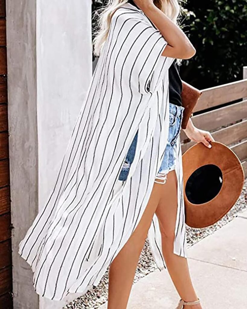 Women's Kimono Swimsuit Coverups Summer Beach Loose Cardigans for Swimwear