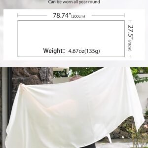 Women Shawls and Wraps for Evening Dress Chiffon Scarf Sheer Cover Up | Dress Cover Up Formal,Wedding Cape,Bridal Party Poncho,Elegance Scarves Shall Shaw Capelet - Image 4