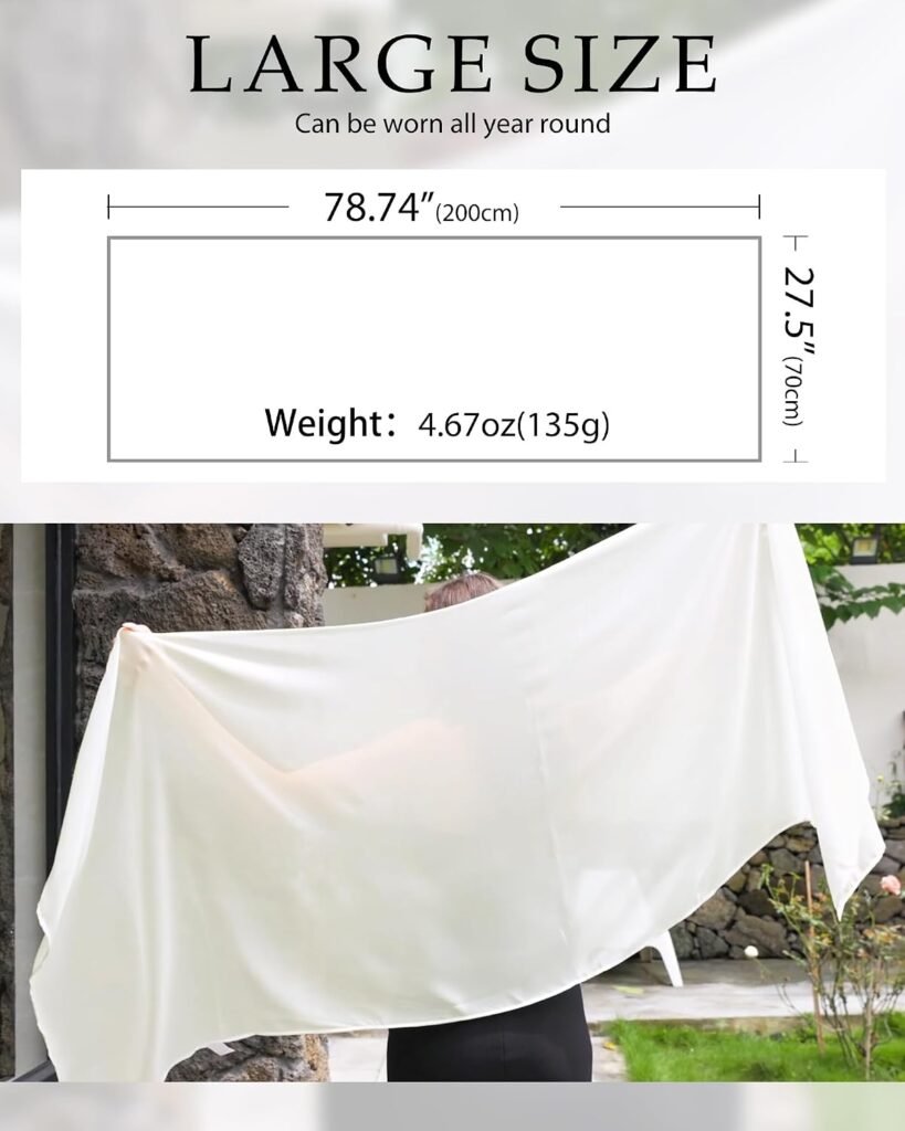 Women Shawls and Wraps for Evening Dress Chiffon Scarf Sheer Cover Up | Dress Cover Up Formal,Wedding Cape,Bridal Party Poncho,Elegance Scarves Shall Shaw Capelet