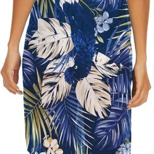 Women's Beach Dress Summer Maxi Sundress Strapless Hawaiian Cover Ups Asymmetrical Wrap Dresses - Image 5