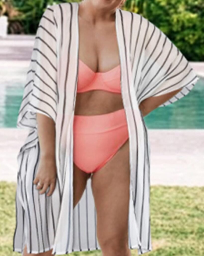 Women's Kimono Swimsuit Coverups Summer Beach Loose Cardigans for Swimwear