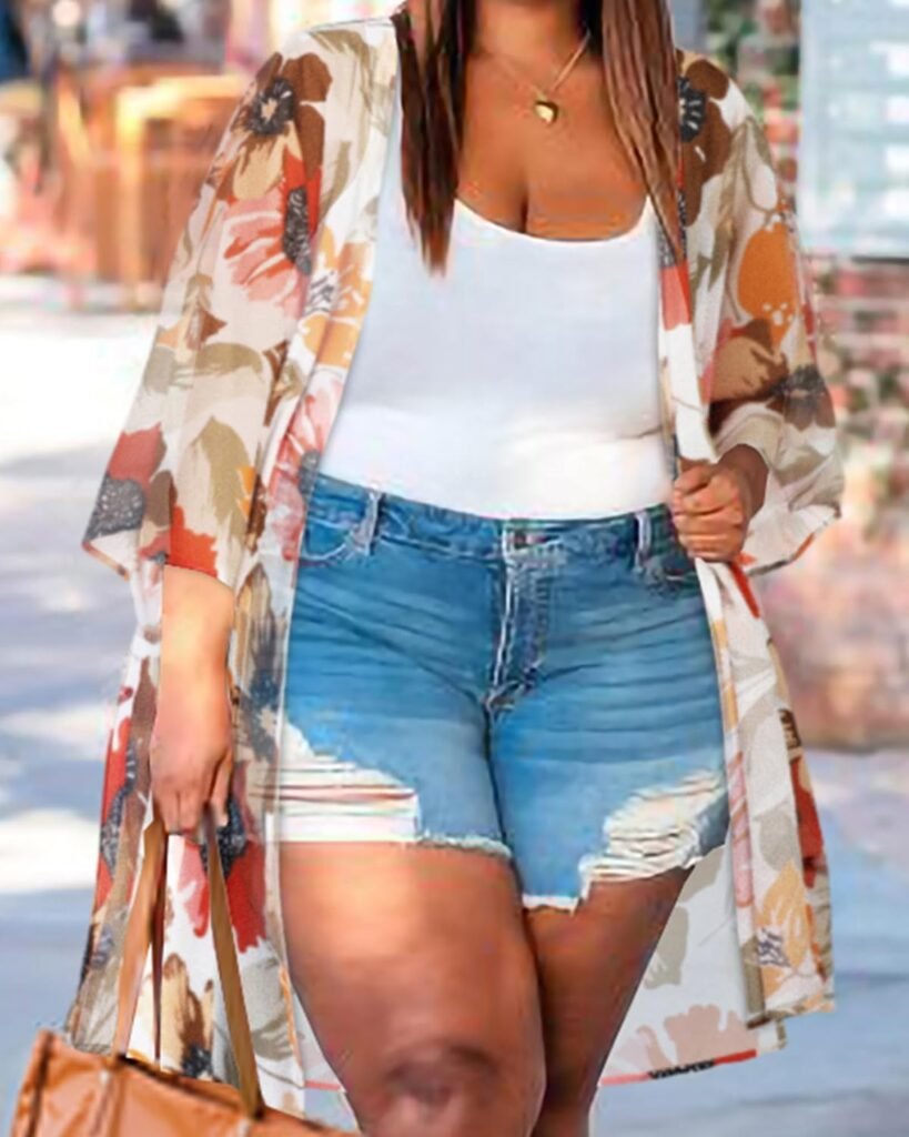 Women's Kimono Swimsuit Coverups Summer Beach Loose Cardigans for Swimwear