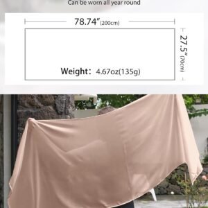 Women Shawls and Wraps for Evening Dress Chiffon Scarf Sheer Cover Up | Dress Cover Up Formal,Wedding Cape,Bridal Party Poncho,Elegance Scarves Shall Shaw Capelet - Image 4