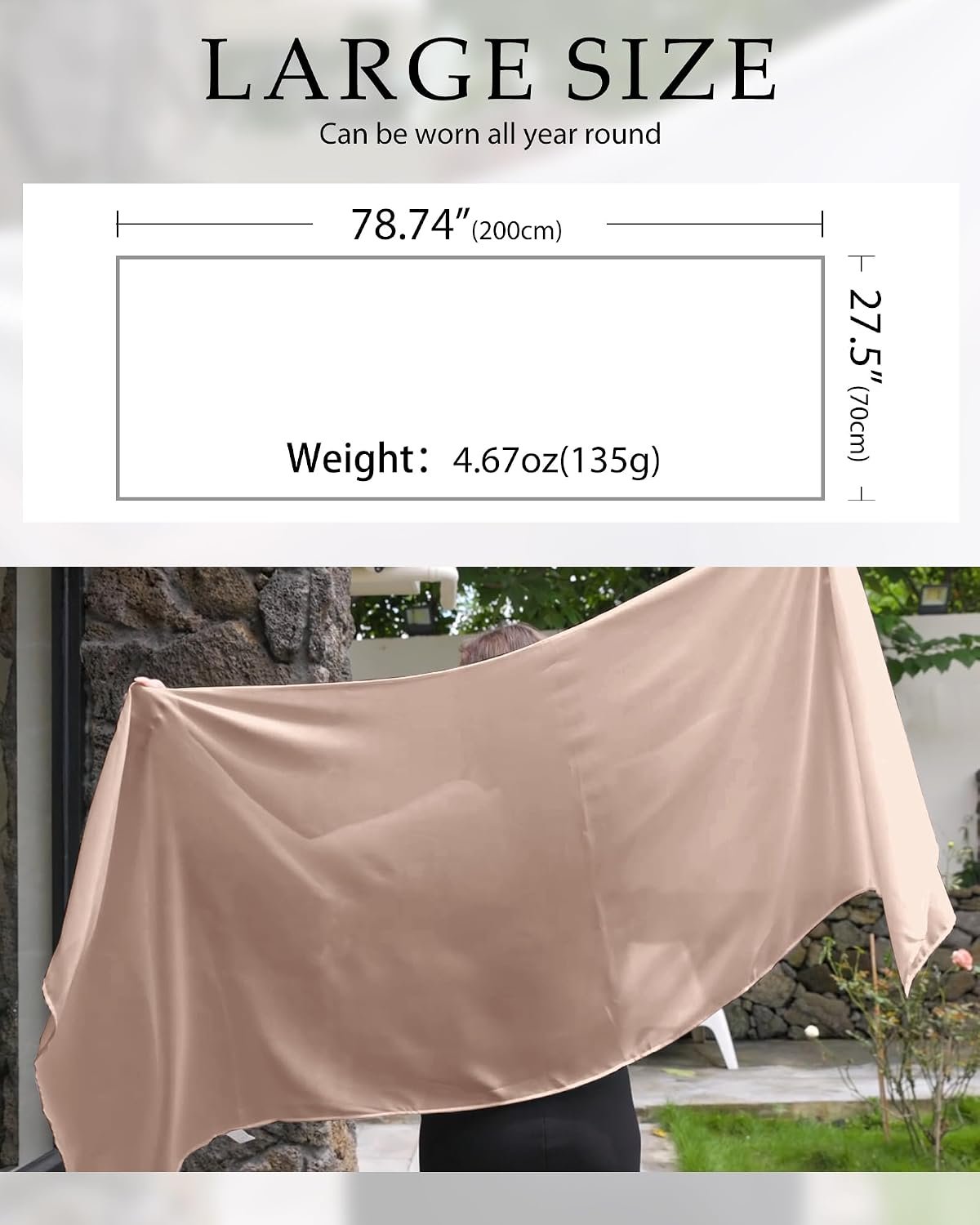 Women Shawls and Wraps for Evening Dress Chiffon Scarf Sheer Cover Up | Dress Cover Up Formal,Wedding Cape,Bridal Party Poncho,Elegance Scarves Shall Shaw Capelet - Image 4