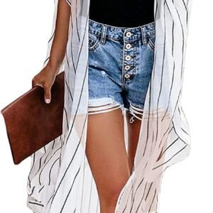Women's Kimono Swimsuit Coverups Summer Beach Loose Cardigans for Swimwear - Image 1