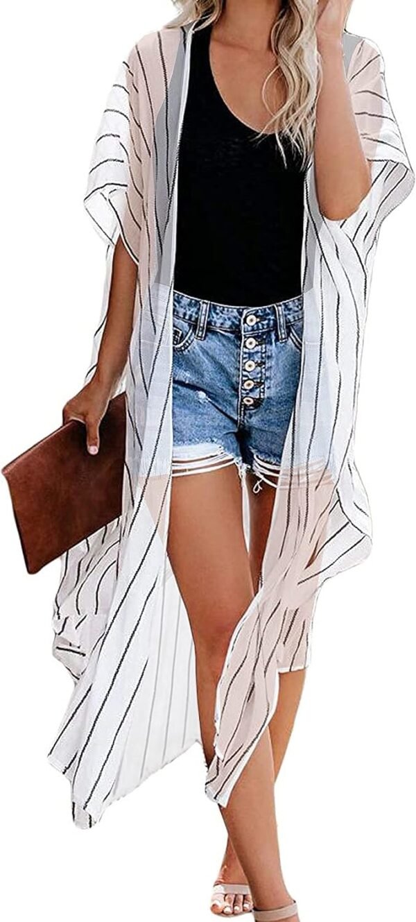 Women's Kimono Swimsuit Coverups Summer Beach Loose Cardigans for Swimwear