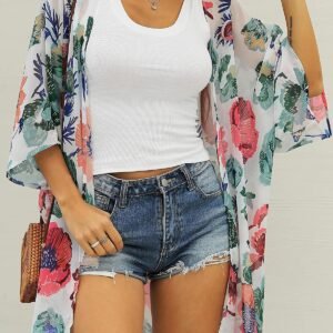 Women's Kimono Swimsuit Coverups Summer Beach Loose Cardigans for Swimwear - Image 4