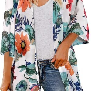 Women's Kimono Swimsuit Coverups Summer Beach Loose Cardigans for Swimwear - Image 1