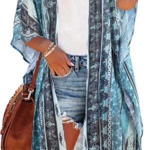Women's Kimono Swimsuit Coverups Summer Beach Loose Cardigans for Swimwear - Image 1