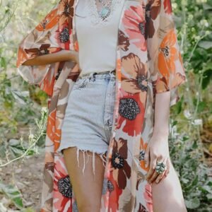 Women's Kimono Swimsuit Coverups Summer Beach Loose Cardigans for Swimwear - Image 2