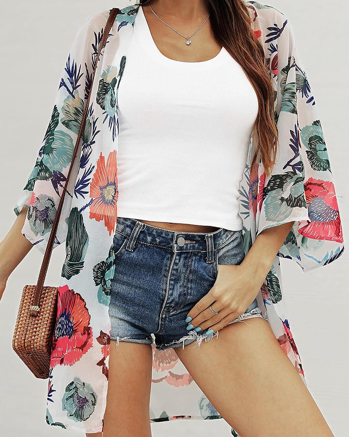 Women's Kimono Swimsuit Coverups Summer Beach Loose Cardigans for Swimwear - Image 6