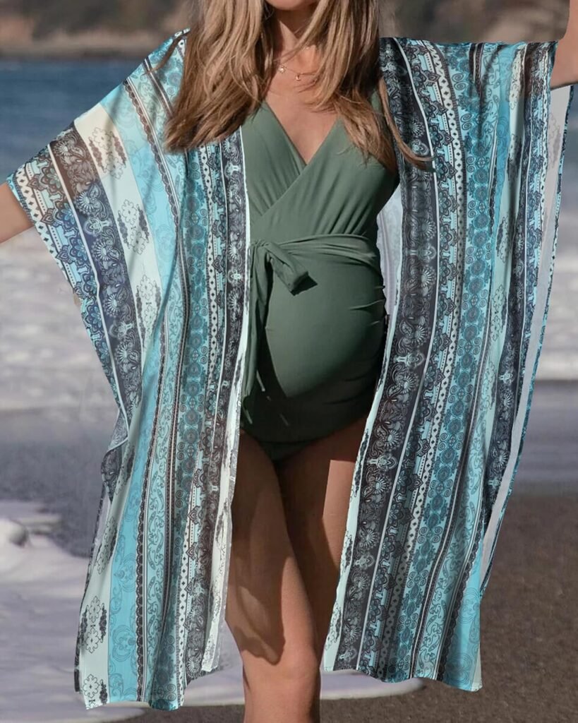 Women's Kimono Swimsuit Coverups Summer Beach Loose Cardigans for Swimwear