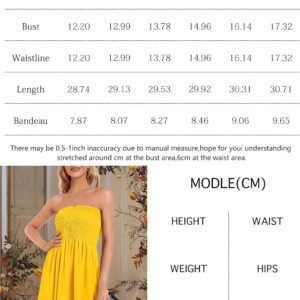Summer Dresses for Women Strapless Sundress Floral Print Beach Cover Ups | Womens daily casual dresses, Cute hawaiian beach vacation outfits, Trendy boho tube top sun dress - Image 7