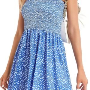 Summer Dresses for Women Strapless Sundress Floral Print Beach Cover Ups | Womens daily casual dresses, Cute hawaiian beach vacation outfits, Trendy boho tube top sun dress - Image 4